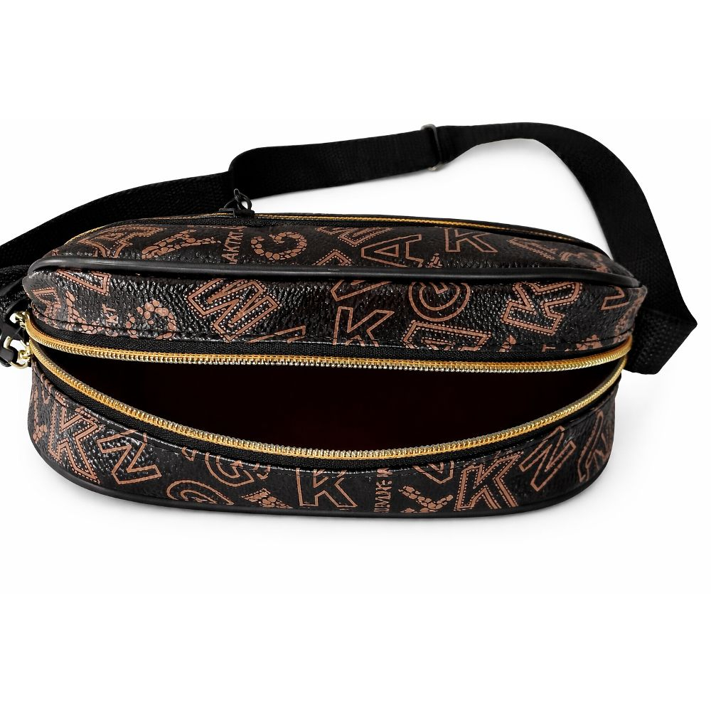 Stylish Printed Flap Crossbody Bag with Adjustable Strap